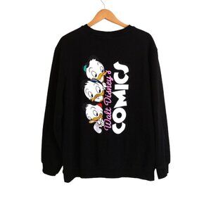 H&M Disney Donald Duck Sweatshirt Black Size XL